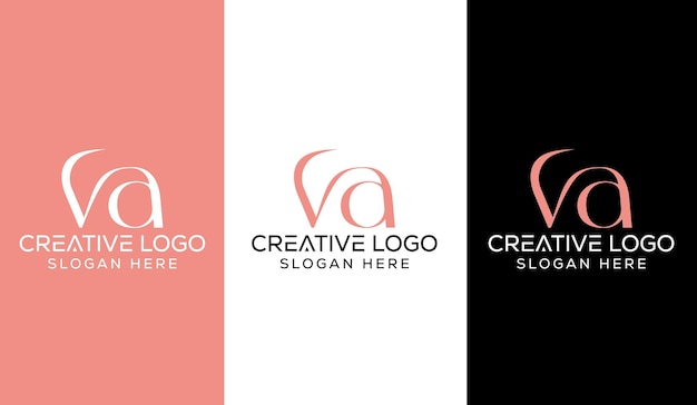 Initiële Letter VA Logo Design Monogram Creatief Modern Teken Symboolpictogram