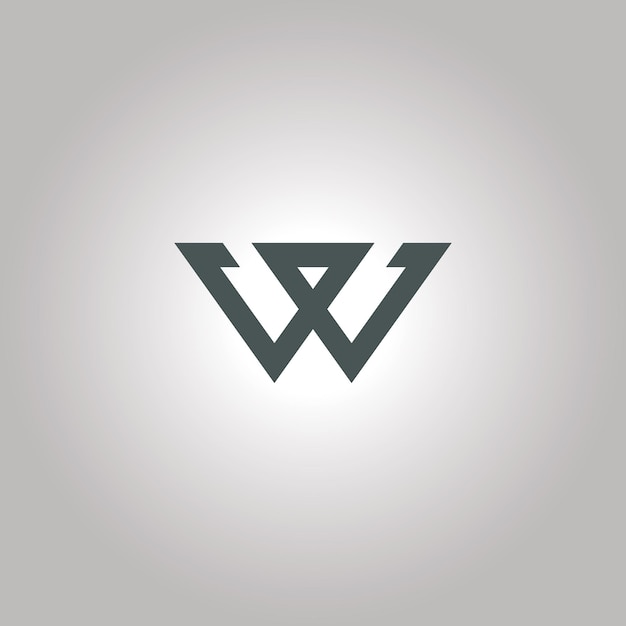 Initiële letter W logo vector sjabloon elegante logotype