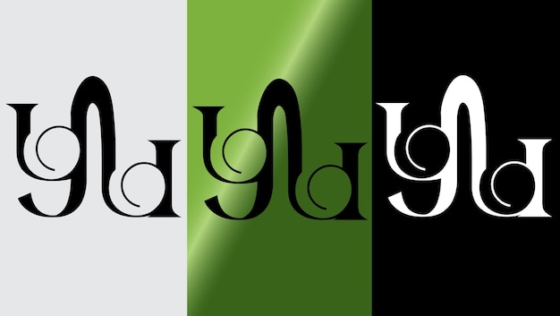 Initiële letter yu logo ontwerp creatief modern symbool pictogram monogram