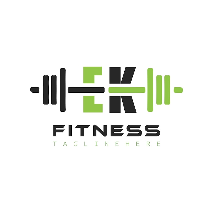 Vector initiële monogram voor het ontwerp van het fitness-logo