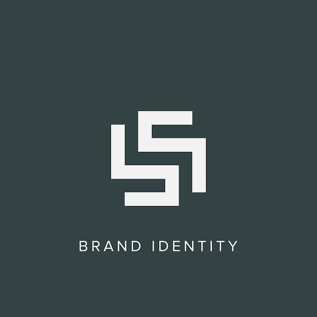 Initiële ss letter logo sjabloon.