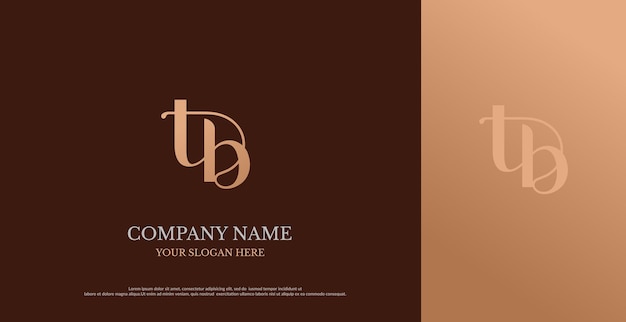 Initiële TB Logo Design Vector