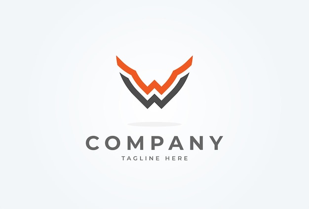 Initiële WW-logo monogram logo-ontwerpcombinatie van letters W en W