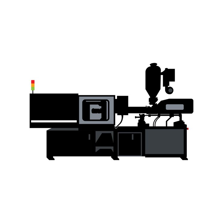Vector injection molding machine icon