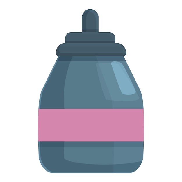 Ink bottle icon cartoon vector Art studio School brush