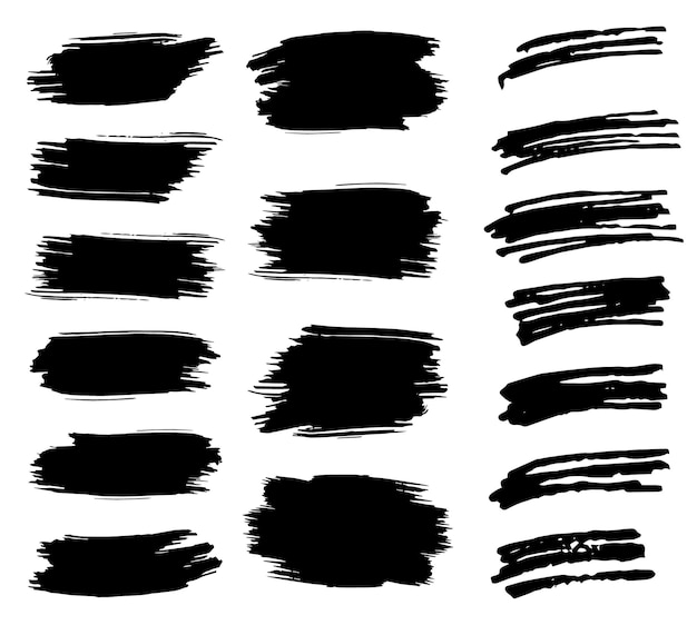 Ink brush stroke collection