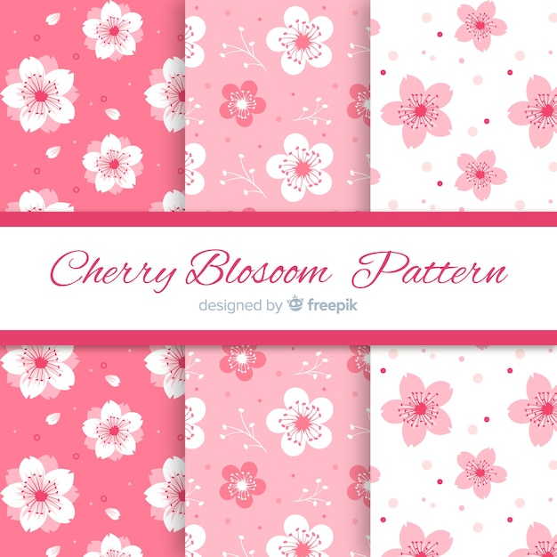 Ink cherry blossom patterns