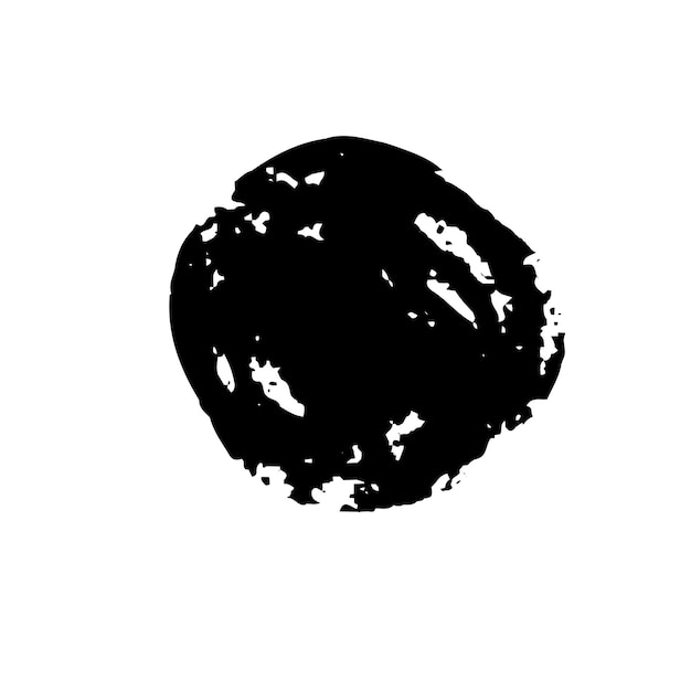 Ink circle Black grunge hand drawn ink circle for banner design