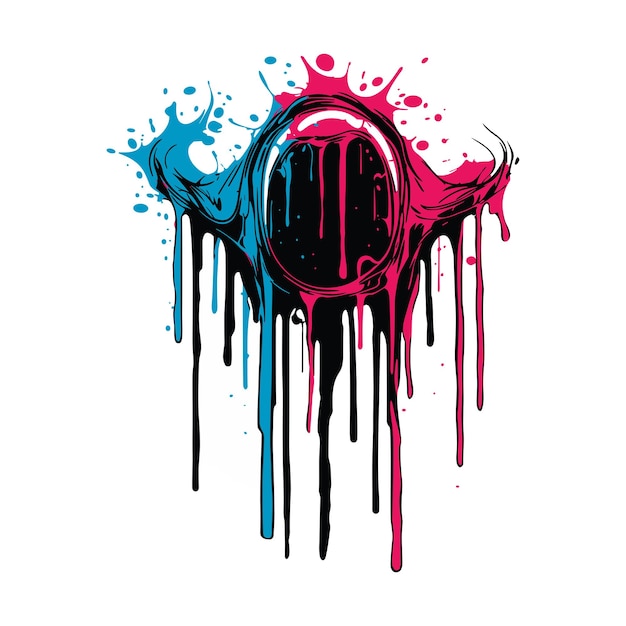 Vector ink dripping vector logo