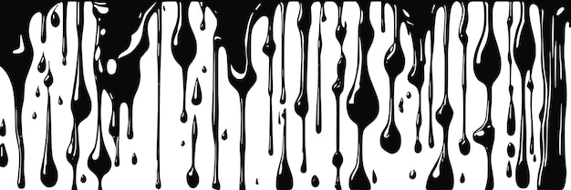 Vector ink flowing ink smudges isolated on white background vector