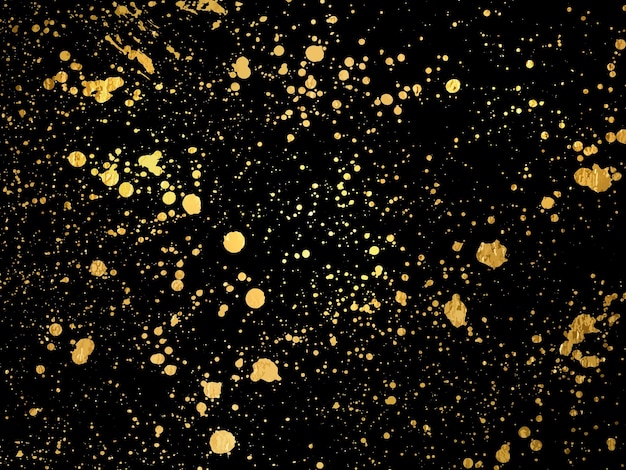 Vector ink golden blots grunge urban background texture vector dust overlay distress grain gold paint