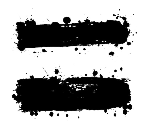 Ink grunge splat banners.