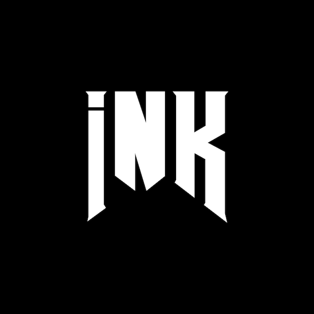 INK letter logo ontwerp voor technologiebedrijf INK logo ontwerp zwarte en witte kleurencombinatie INK logo INK vector INK ontwerp INK icoon INK alfabet INK typografie logo ontwerp