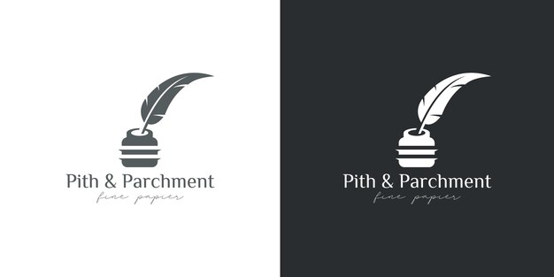 Ink logo and quill pen