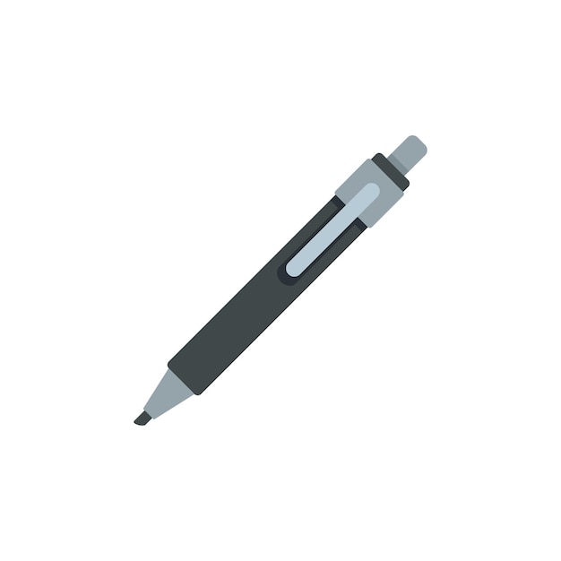 Ink marker icon flat vector Signature pen Write marker isolated