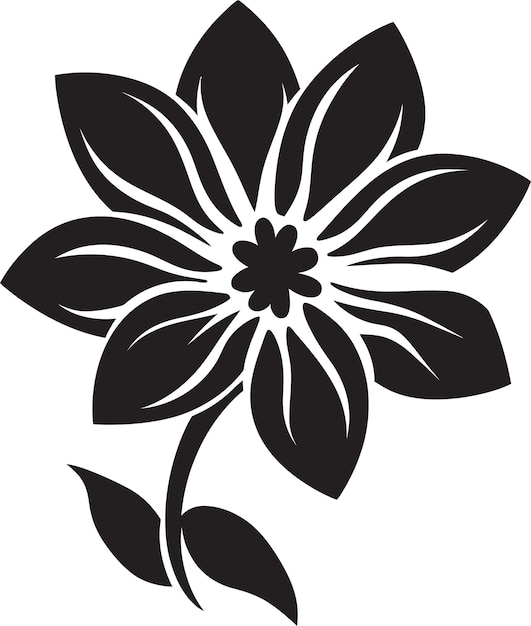 Ink Noir Botanical Ensemble Midnight Vector Art
