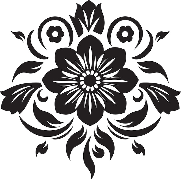 Vector ink noir bouquets black floral vector gallery