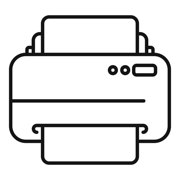 Ink office printer icon outline vector Computing machine