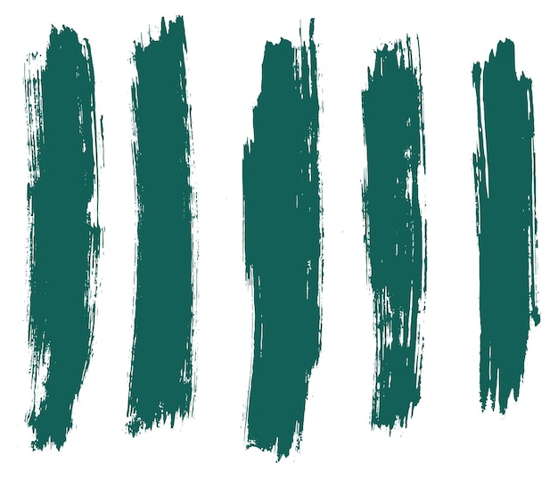 Чернила краска знак вектор зеленый цвет кисти эффект баннер фон набор
