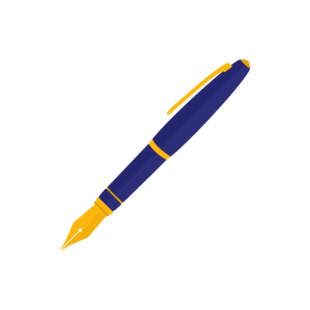 Чернильная ручка красочный плоский элемент для международного празднования дня грамотности образовательный фон