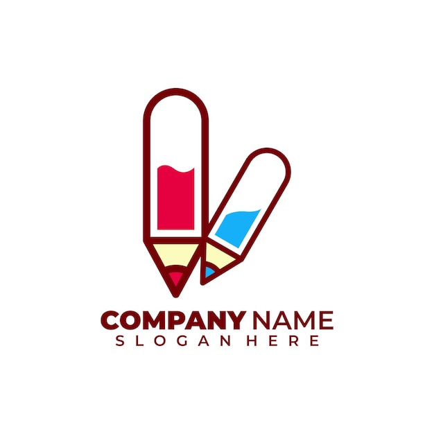 Vector ink pen logo