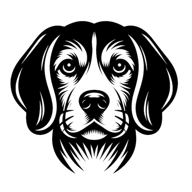 Vector ink amp woof monochrome logo mastery with a doggy twist