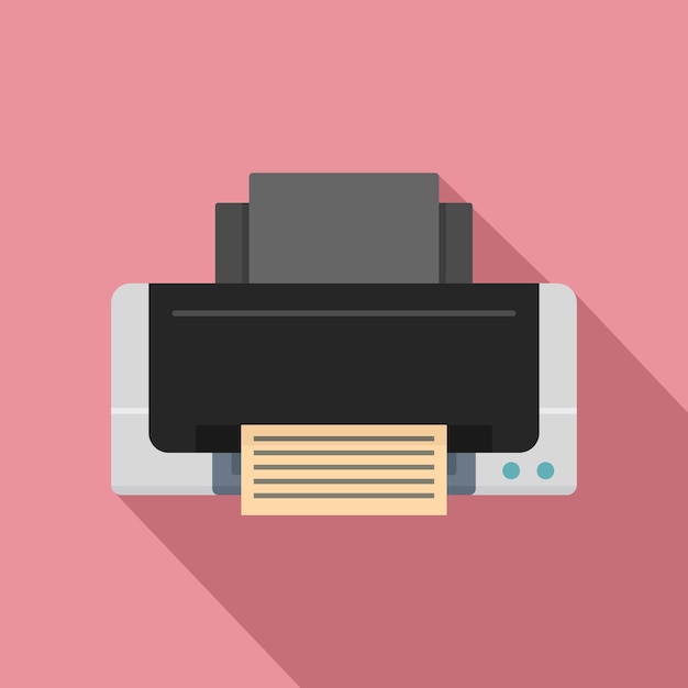 Inkjet printer icon Flat illustration of inkjet printer vector icon for web design