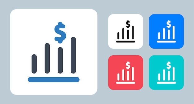 Inkomsten pictogram vector illustratie lijn overzicht pictogrammen