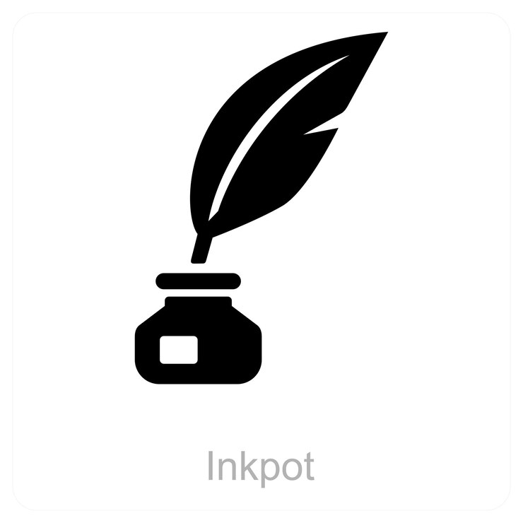 Vector inkpot icon