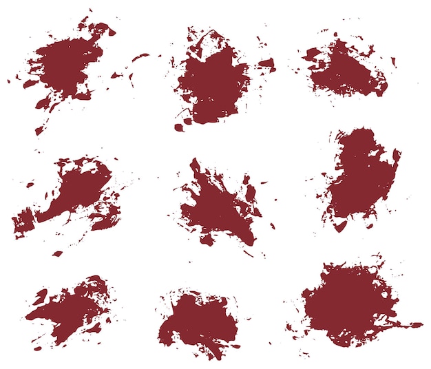 Inkt verf splatter grunge textuur vector penseelstreek vak splatter