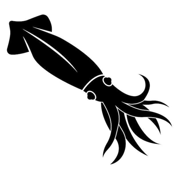 Inktvis pictogram vector illustratie logo ontwerp
