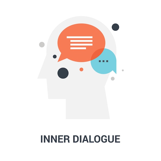 Inner dialogue icon concept