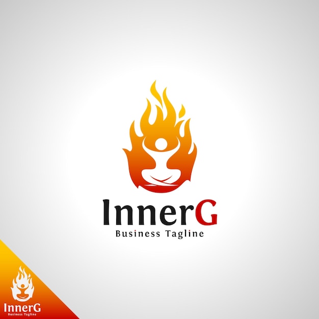 Шаблон логотипа inner g human inner power