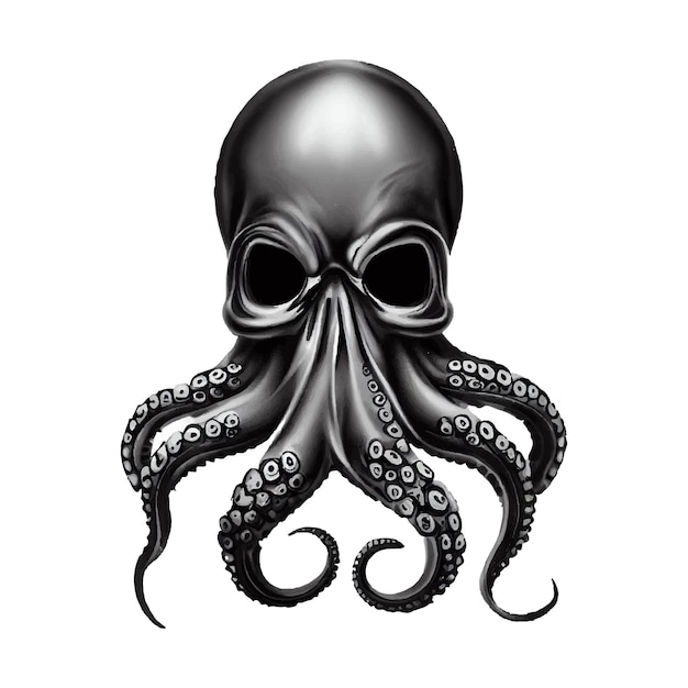 inner rebel with this octoskull Vector Combining the eerie essence of a skull with the tentacles