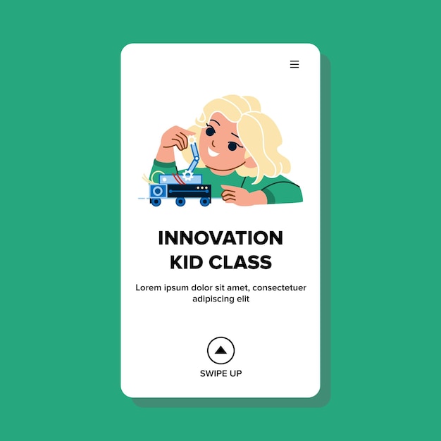 Innovatie kind klasse vector