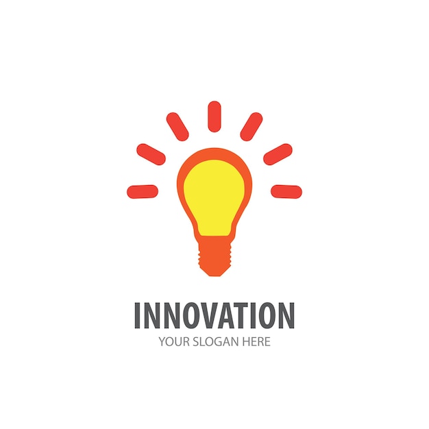 Innovatie logo voor bedrijf. Eenvoudige innovatie logo idee ontwerp. Huisstijl concept. Creatief innovatie icoon uit de collectie accessoires.