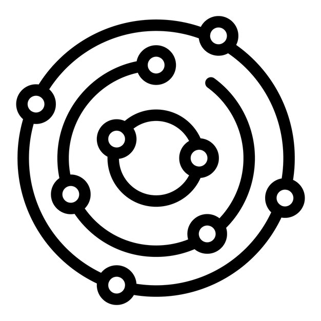 Innovatieve brainstorming icon outline vector Samenwerkende ideeën exploratie