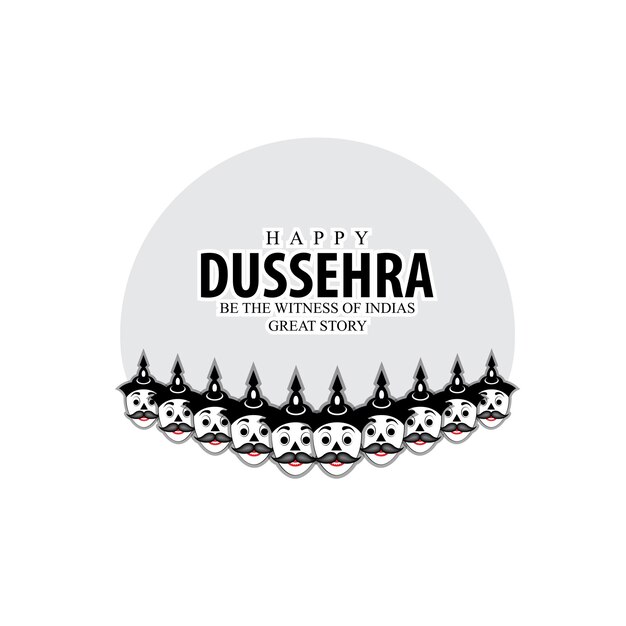 innovatieve vectorillustratie van Happy Dussehra festival van India.