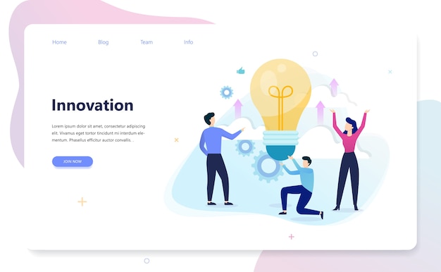 Innovation horizontal  banner for your website