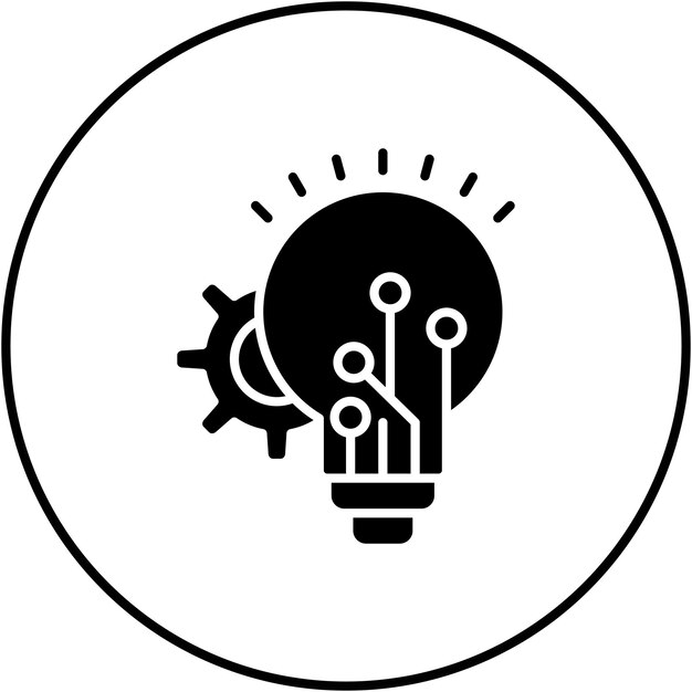 Изображение векторного значка инноваций может использоваться для компьютерного программирования