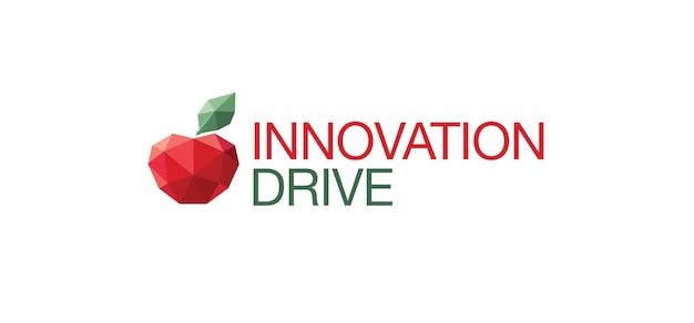 Innovation logo design with newton's apple idea