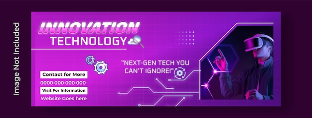 innovation technology advertisement cover design