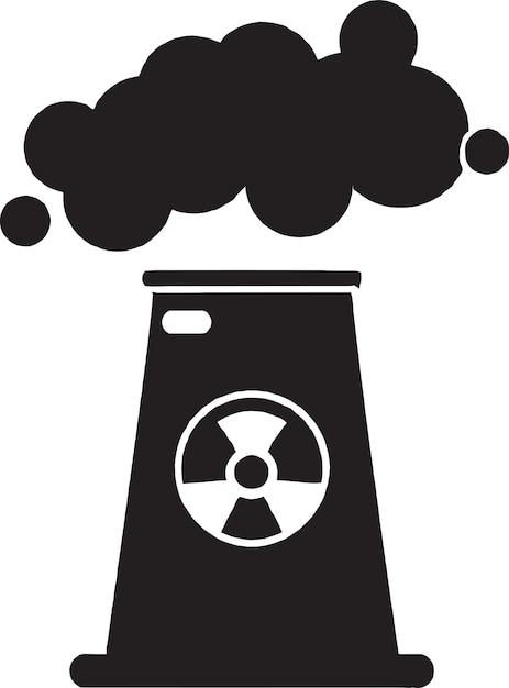 Vector innovation at work nuclear reactor vector logo design icon