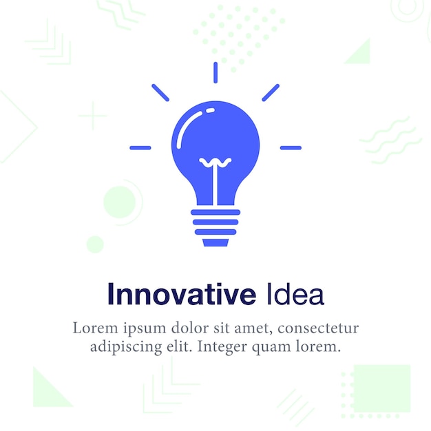 Innovative, bulb, Creative vector illustration icon