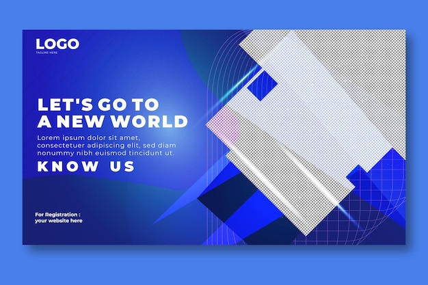 innovative futuristic technology augmented reality banner design template for facebook cover post