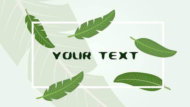 Ins style green leaf background template