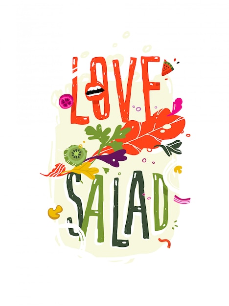 Inscription love salad.