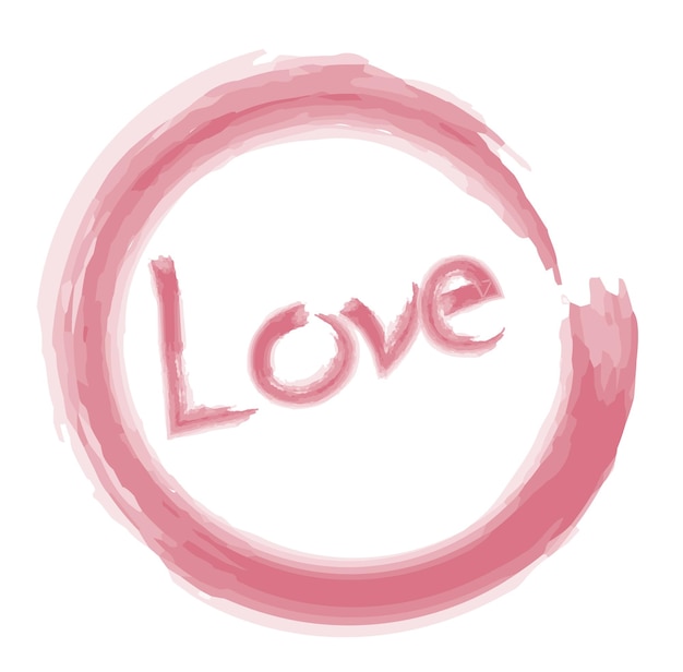 Inscription love strokes vector icon