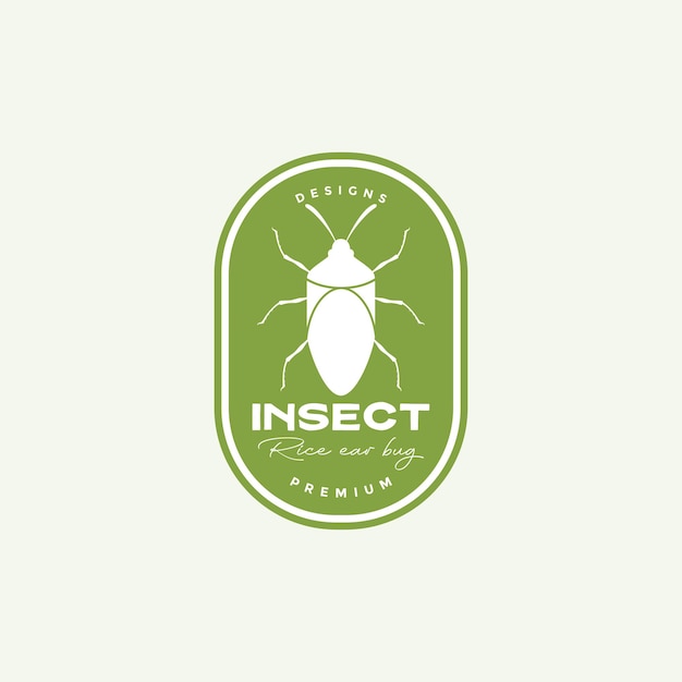 Insect beetle badge vintage logo