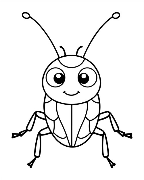 Premium Vector | Insect and Bug coloring Page for kids Insect and Bug ... image.